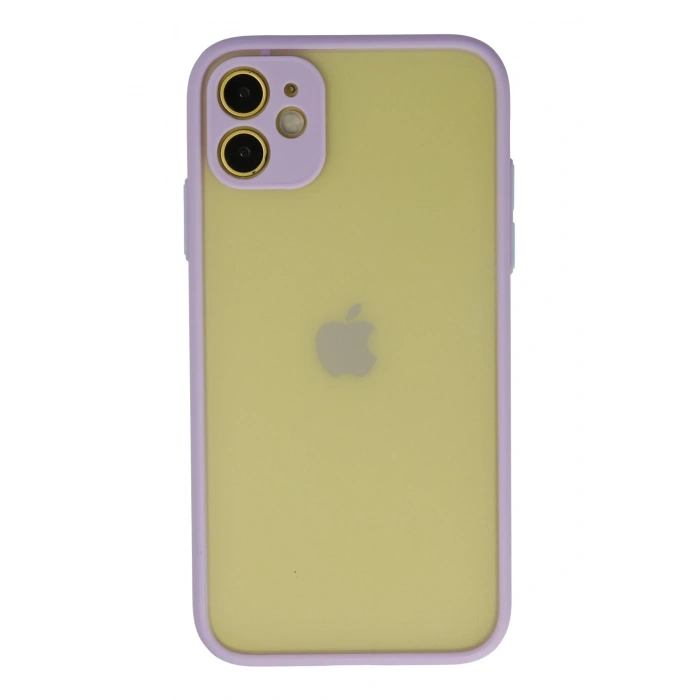Mey İthalat®   iPhone 11 Kılıf Montreal Silikon Kapak - Mor