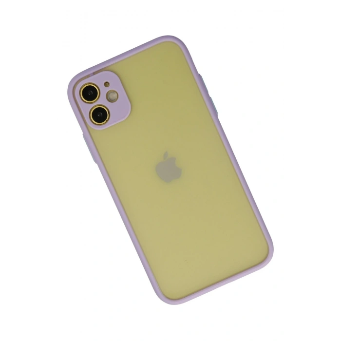 Mey İthalat®   iPhone 11 Kılıf Montreal Silikon Kapak - Mor