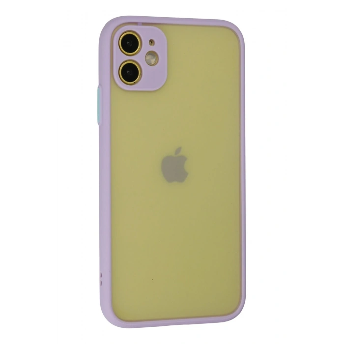 Mey İthalat®   iPhone 11 Kılıf Montreal Silikon Kapak - Mor