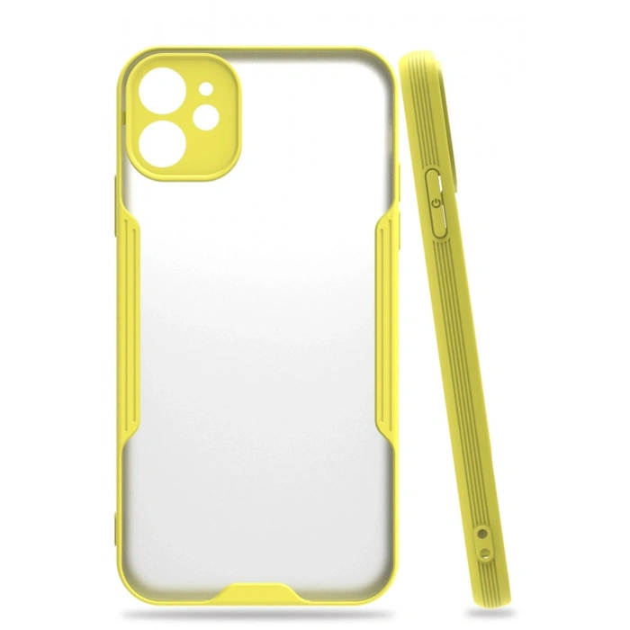 Mey İthalat®   iPhone 11 Kılıf Platin Silikon - Sarı
