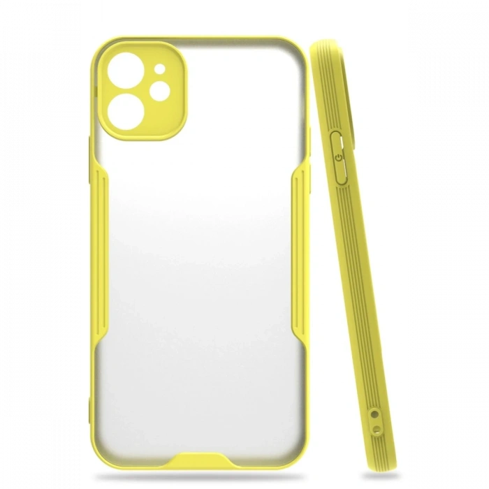 Mey İthalat®   iPhone 11 Kılıf Platin Silikon - Sarı
