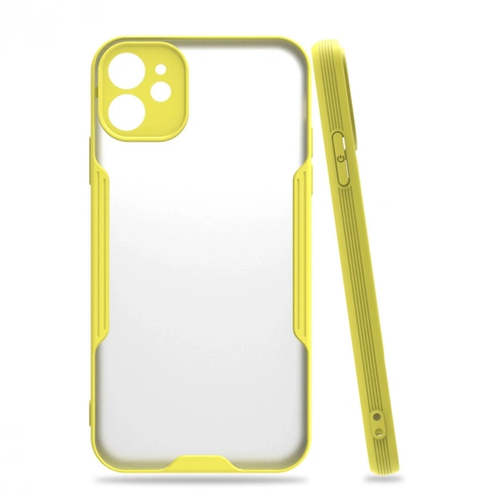 Mey İthalat®   iPhone 11 Kılıf Platin Silikon - Sarı