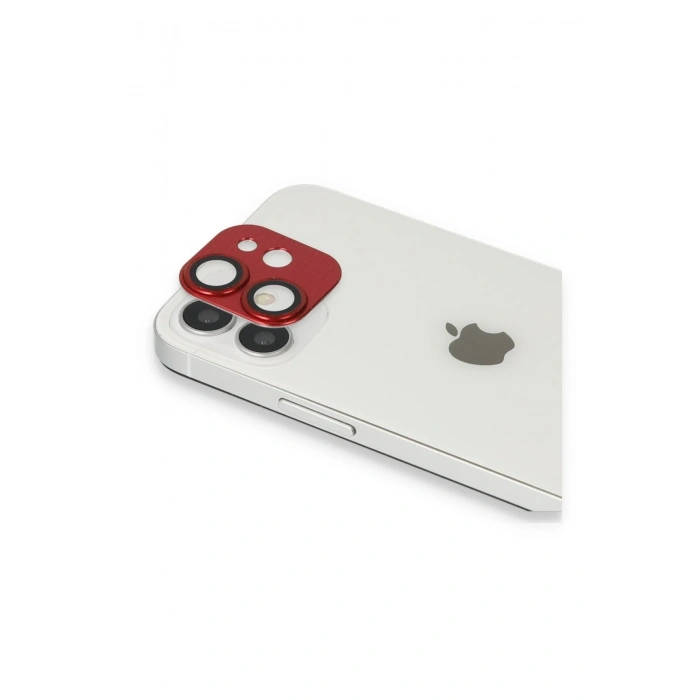 Mey İthalat®   iPhone 11 Pers Alüminyum Kamera Lens - Kırmızı