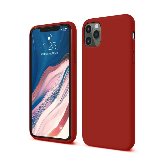 Mey İthalat®   iPhone 11 Pro Kılıf First Silikon - Bordo