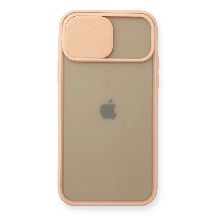 Mey İthalat®   iPhone 11 Pro Kılıf Palm Buzlu Kamera Sürgülü Silikon - Pembe