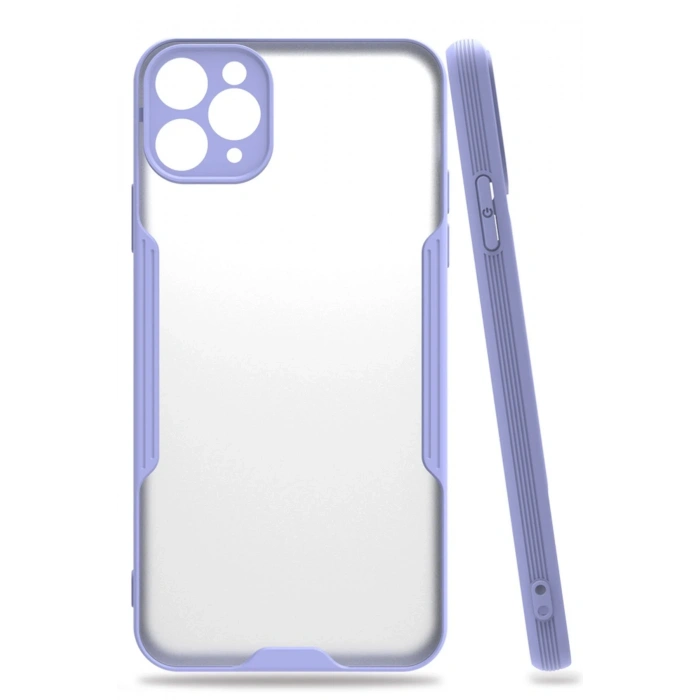 Mey İthalat®   iPhone 11 Pro Kılıf Platin Silikon - Lila