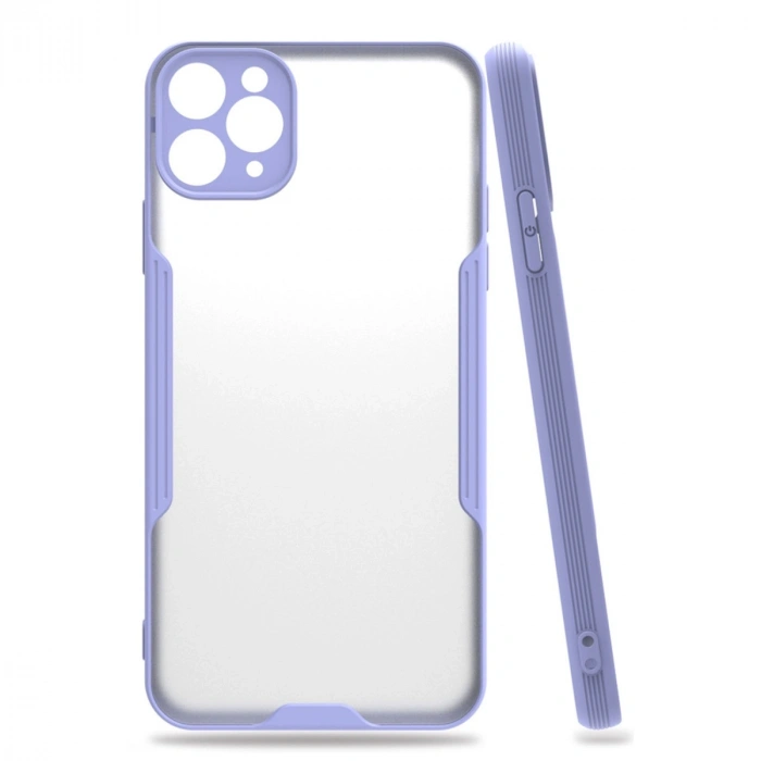 Mey İthalat®   iPhone 11 Pro Kılıf Platin Silikon - Lila