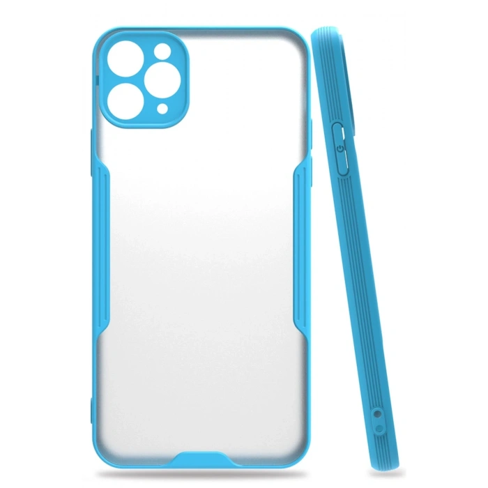Mey İthalat®   iPhone 11 Pro Kılıf Platin Silikon - Mavi