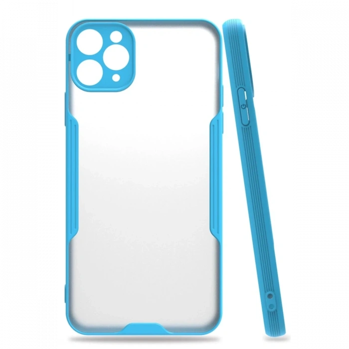 Mey İthalat®   iPhone 11 Pro Kılıf Platin Silikon - Mavi