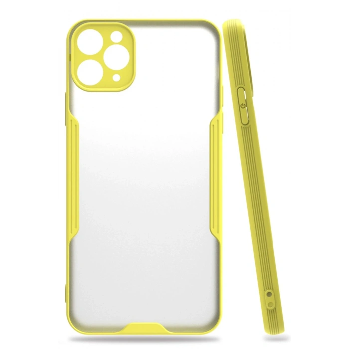 Mey İthalat®   iPhone 11 Pro Kılıf Platin Silikon - Sarı