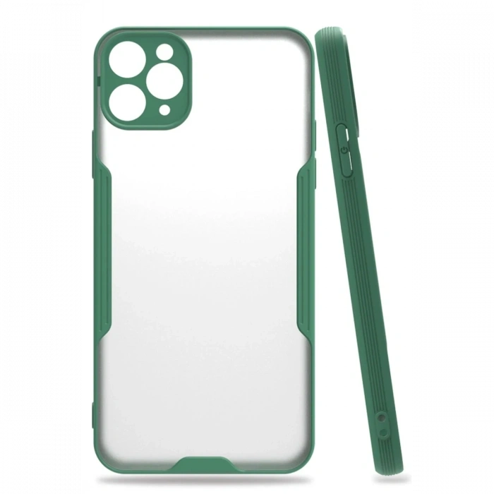 Mey İthalat®   iPhone 11 Pro Kılıf Platin Silikon - Yeşil