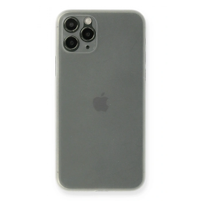 Mey İthalat®   iPhone 11 Pro Kılıf PP Ultra İnce Kapak - Beyaz