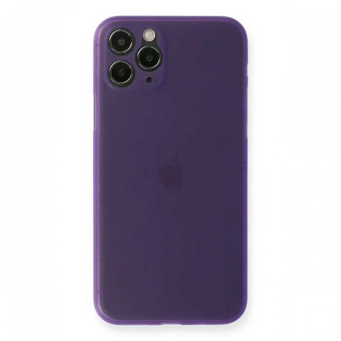 Mey İthalat®   iPhone 11 Pro Kılıf PP Ultra İnce Kapak - Mor