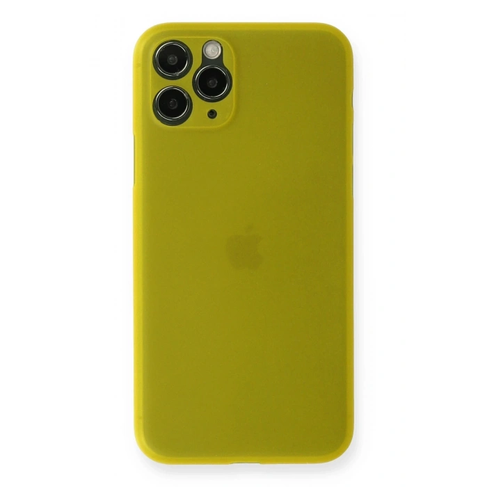 Mey İthalat®   iPhone 11 Pro Kılıf PP Ultra İnce Kapak - Sarı