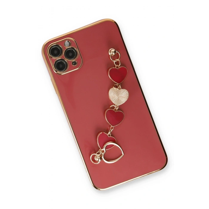 Mey İthalat®   iPhone 11 Pro Max Kılıf Esila Silikon - Kırmızı