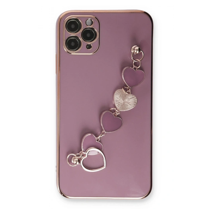 Mey İthalat®   iPhone 11 Pro Max Kılıf Esila Silikon - Mor