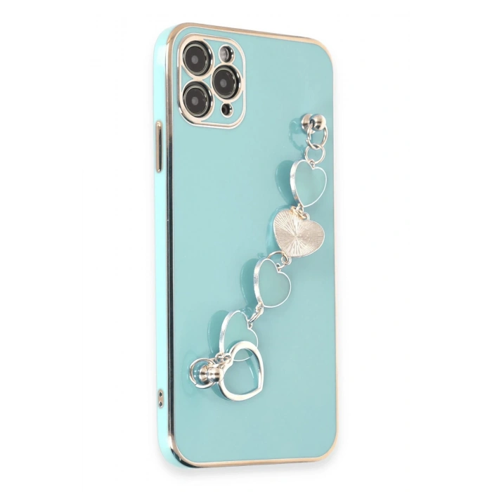 Mey İthalat®   iPhone 11 Pro Max Kılıf Esila Silikon - Su Yeşili