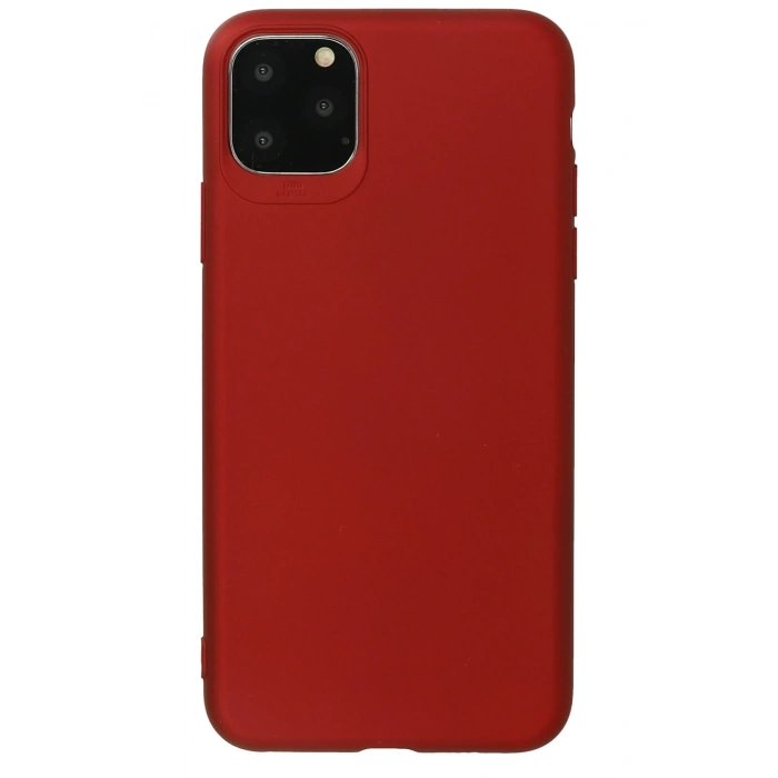 Mey İthalat®   iPhone 11 Pro Max Kılıf First Silikon - Bordo