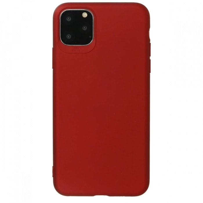 Mey İthalat®   iPhone 11 Pro Max Kılıf First Silikon - Bordo