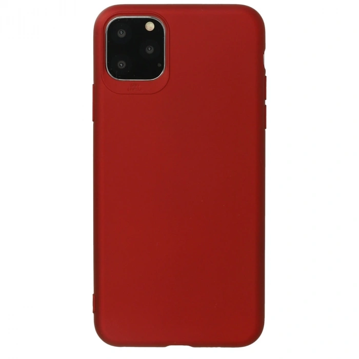 Mey İthalat®   iPhone 11 Pro Max Kılıf First Silikon - Bordo