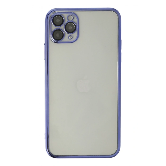Mey İthalat®   iPhone 11 Pro Max Kılıf  Lensli Silikon - Mor