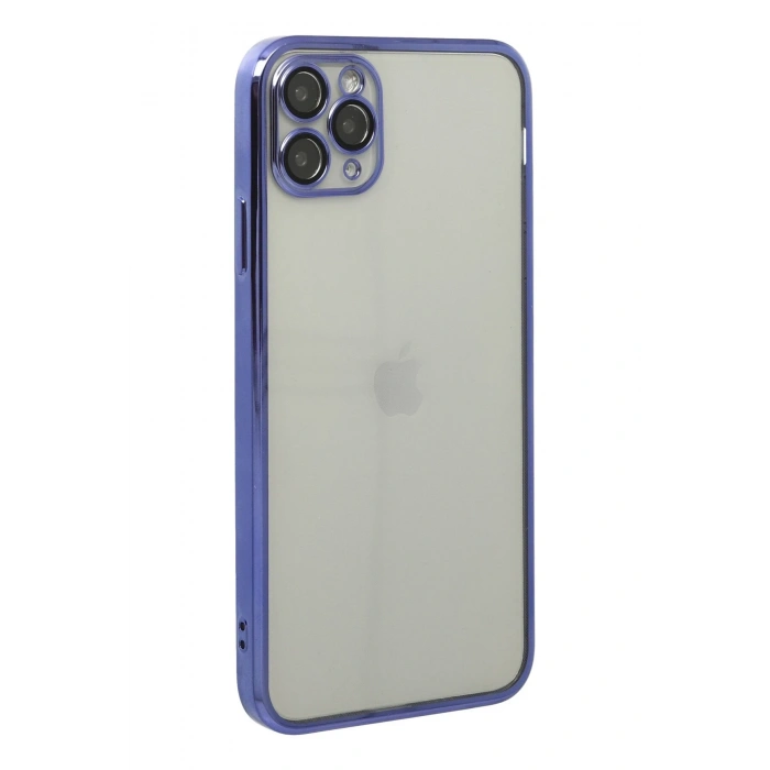 Mey İthalat®   iPhone 11 Pro Max Kılıf  Lensli Silikon - Mor