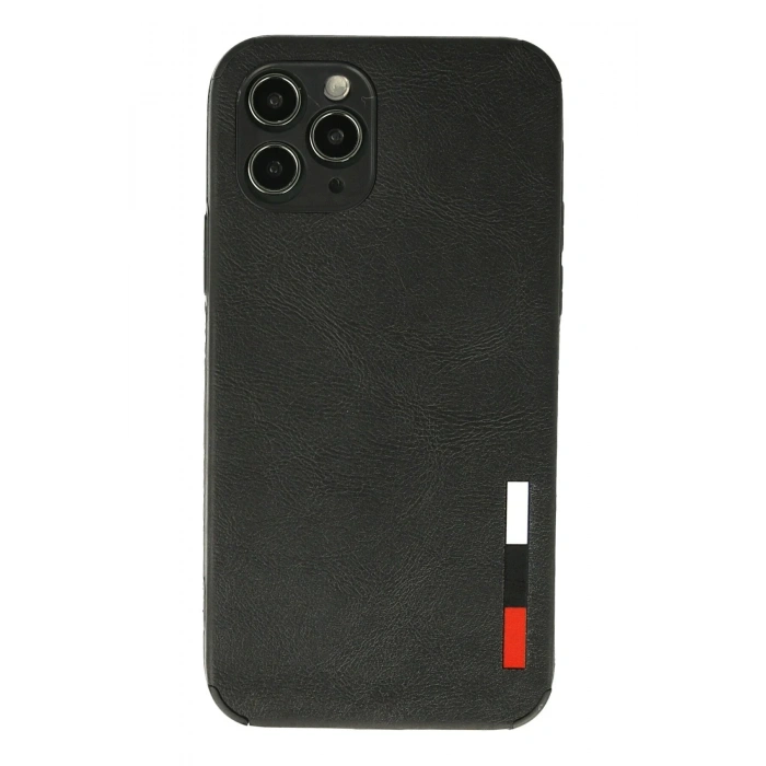 Mey İthalat®   iPhone 11 Pro Max Kılıf Loop Deri Silikon - Siyah