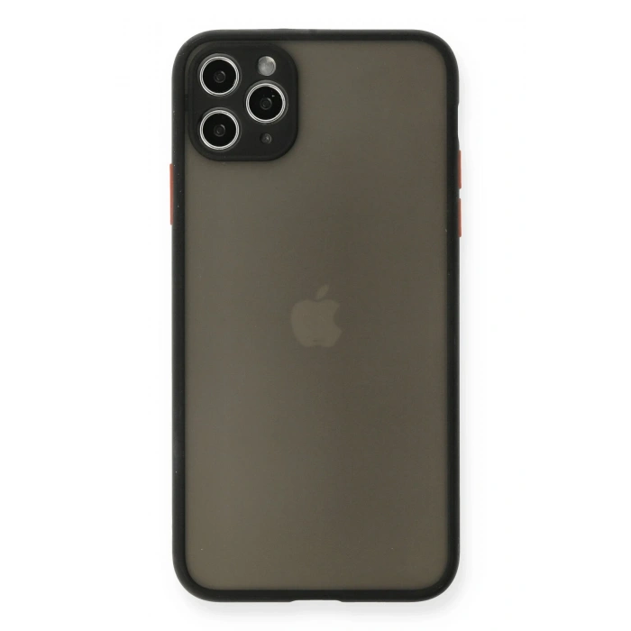 Mey İthalat®   iPhone 11 Pro Max Kılıf Montreal Silikon Kapak - Siyah