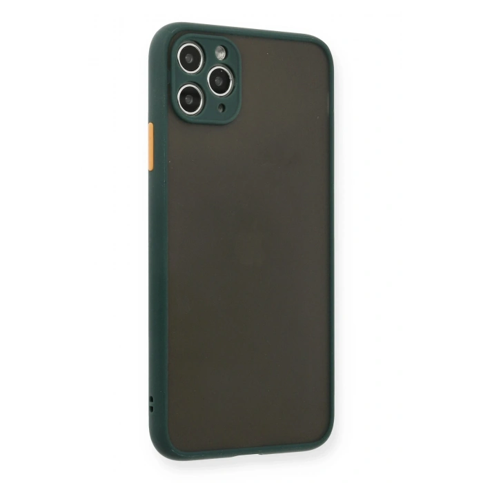 Mey İthalat®   iPhone 11 Pro Max Kılıf Montreal Silikon Kapak - Yeşil