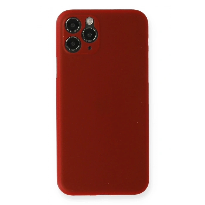 Mey İthalat®   iPhone 11 Pro Max Kılıf PP Ultra İnce Kapak - Kırmızı