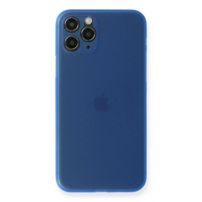 Mey İthalat®   iPhone 11 Pro Max Kılıf PP Ultra İnce Kapak - Mavi