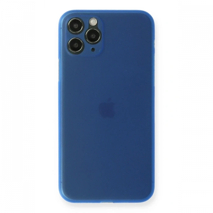 Mey İthalat®   iPhone 11 Pro Max Kılıf PP Ultra İnce Kapak - Mavi