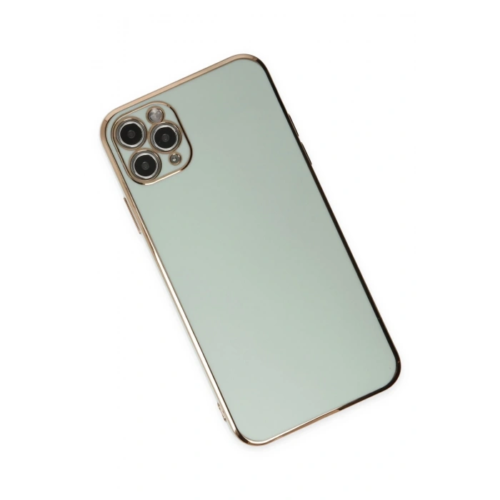 Mey İthalat®   iPhone 11 Pro Max Kılıf Volet Silikon - Açık Yeşil