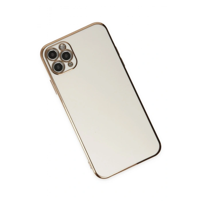 Mey İthalat®   iPhone 11 Pro Max Kılıf Volet Silikon - Beyaz