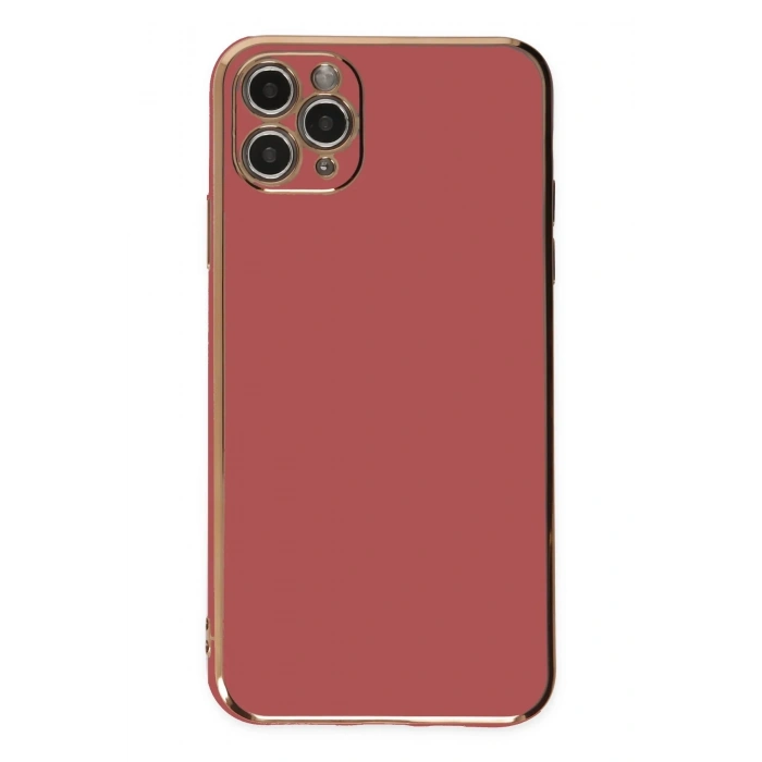 Mey İthalat®   iPhone 11 Pro Max Kılıf Volet Silikon - Kırmızı