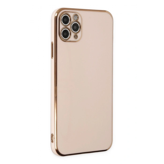 Mey İthalat®   iPhone 11 Pro Max Kılıf Volet Silikon - Pembe