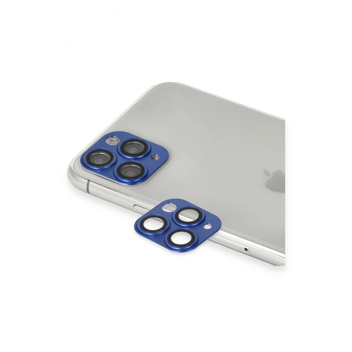 Mey İthalat®   iPhone 11 Pro Max Pers Alüminyum Kamera Lens - Lacivert
