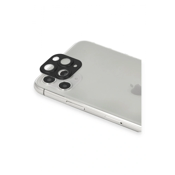 Mey İthalat®   iPhone 11 Pro Max Pers Alüminyum Kamera Lens - Siyah