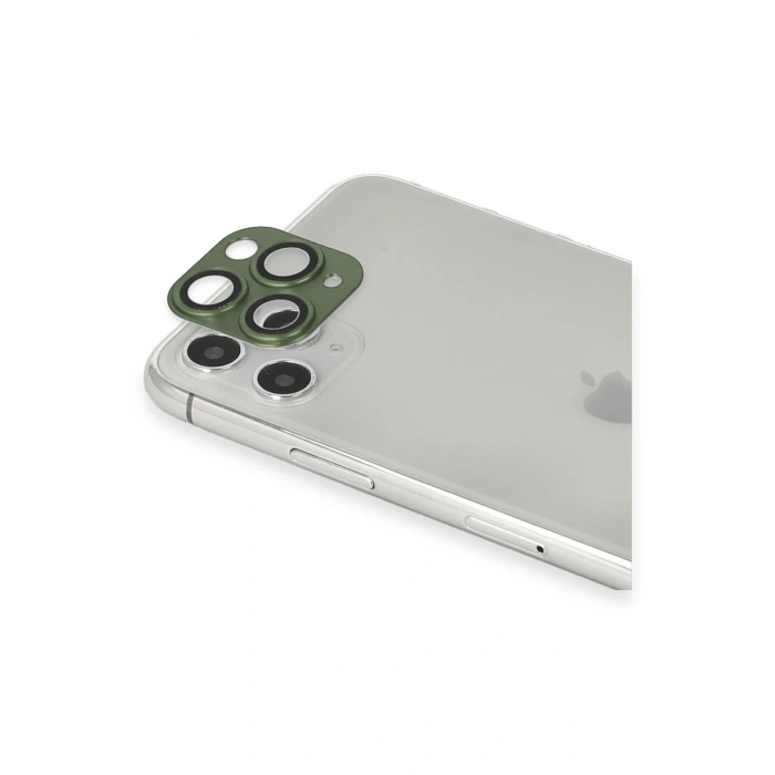 Mey İthalat®   iPhone 11 Pro Max Pers Alüminyum Kamera Lens - Yeşil