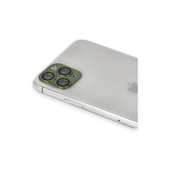 Mey İthalat®   iPhone 11 Pro Max Pers Alüminyum Kamera Lens - Yeşil