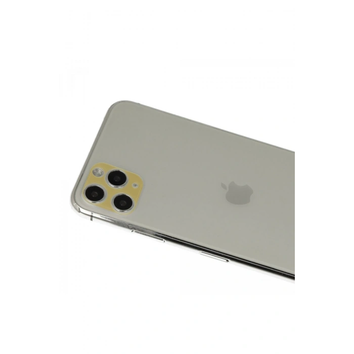 Mey İthalat®   iPhone 11 Pro Max Rainbow Kamera Lens Koruma Cam - Gold