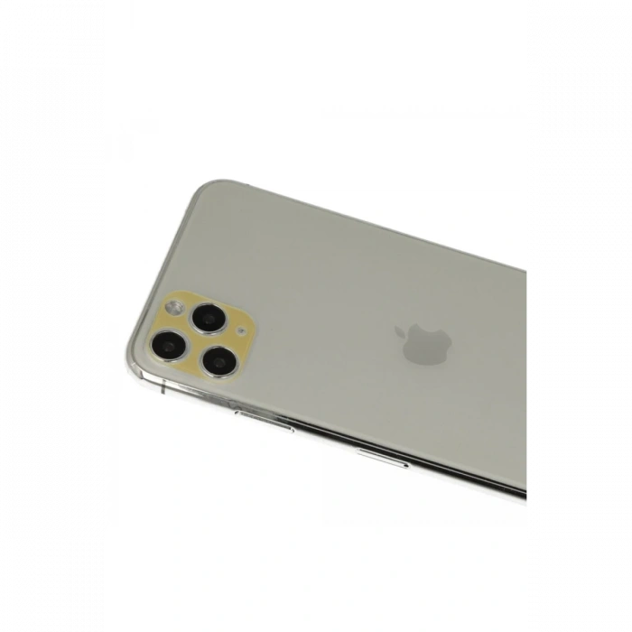 Mey İthalat®   iPhone 11 Pro Max Rainbow Kamera Lens Koruma Cam - Gold