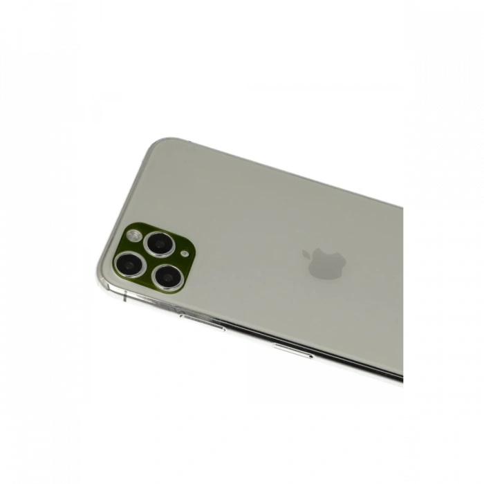 Mey İthalat®   iPhone 11 Pro Max Rainbow Kamera Lens Koruma Cam - Yeşil