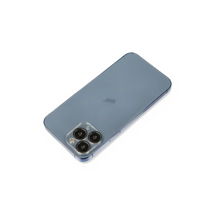 Mey İthalat®   iPhone 11 Pro Max Shine Kamera Lens Koruma Cam - Siyah