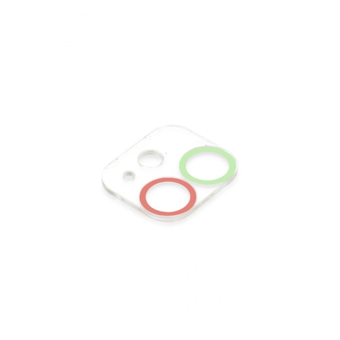 Mey İthalat®   iPhone 11 Renkli Kamera Lens Koruma Cam - Yeşil-Pembe