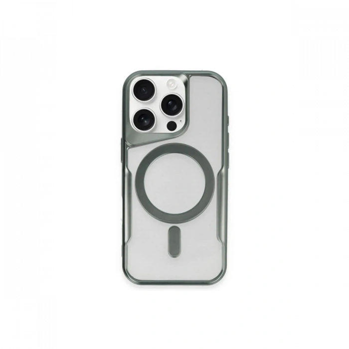 Mey İthalat®   iPhone 12 Kılıf Boyi Magsafe Silikon Kapak - Yeşil