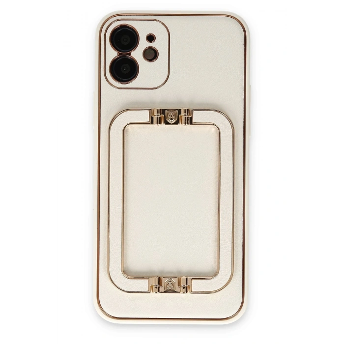 Mey İthalat®   iPhone 12 Kılıf Coco Elit Kapak - Beyaz