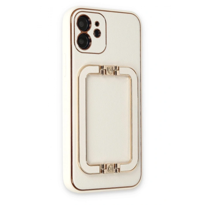 Mey İthalat®   iPhone 12 Kılıf Coco Elit Kapak - Beyaz