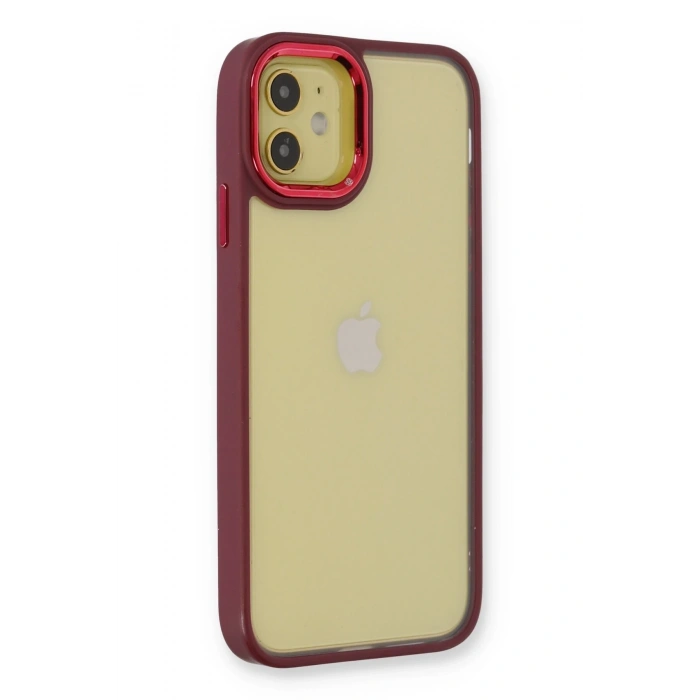 Mey İthalat®   iPhone 12 Kılıf Dora Kapak - Kırmızı