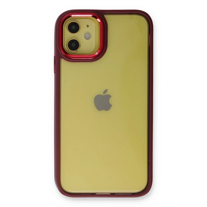 Mey İthalat®   iPhone 12 Kılıf Dora Kapak - Kırmızı